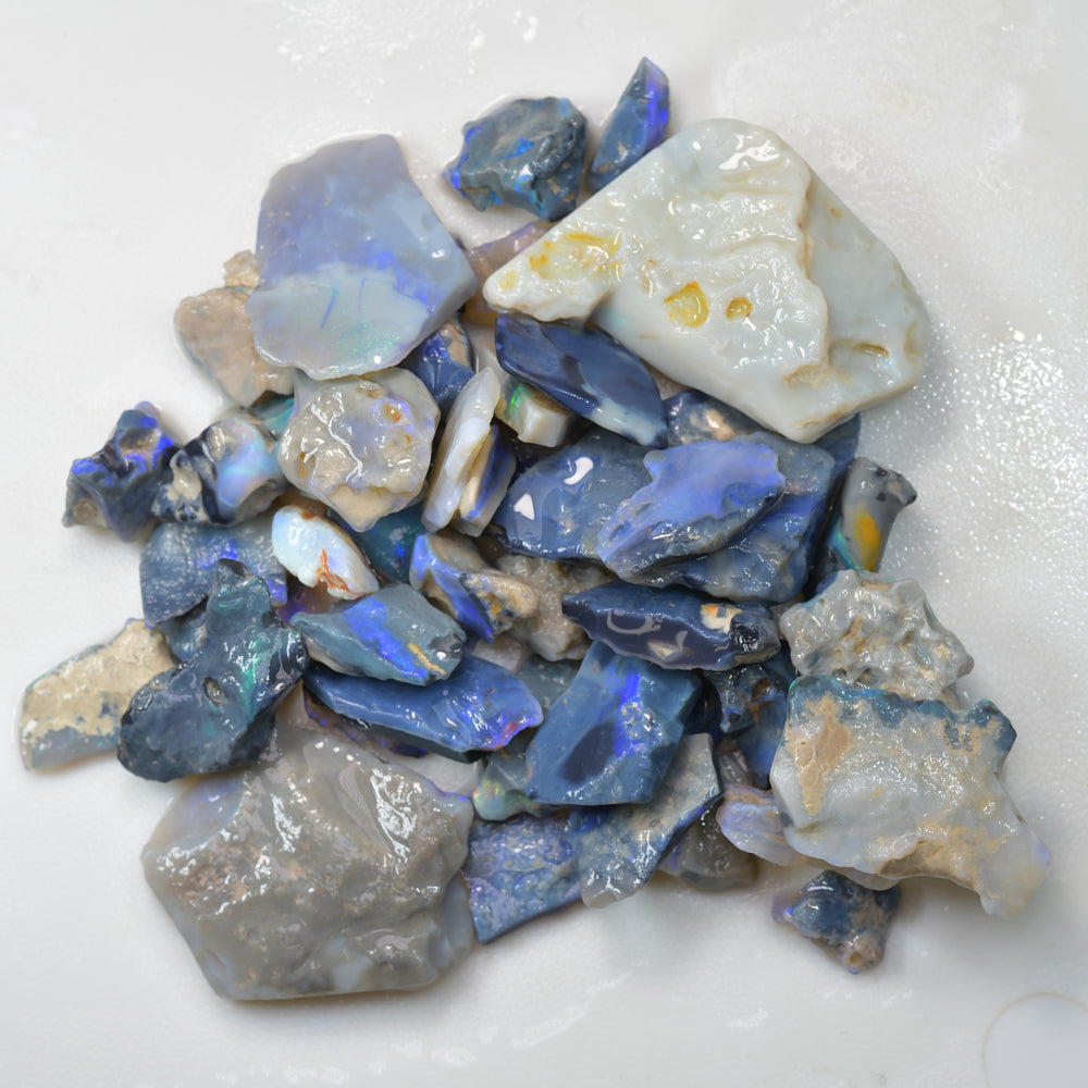 380 cts Rough Black Opal Parcel Lightning Ridge Potch and Colour
