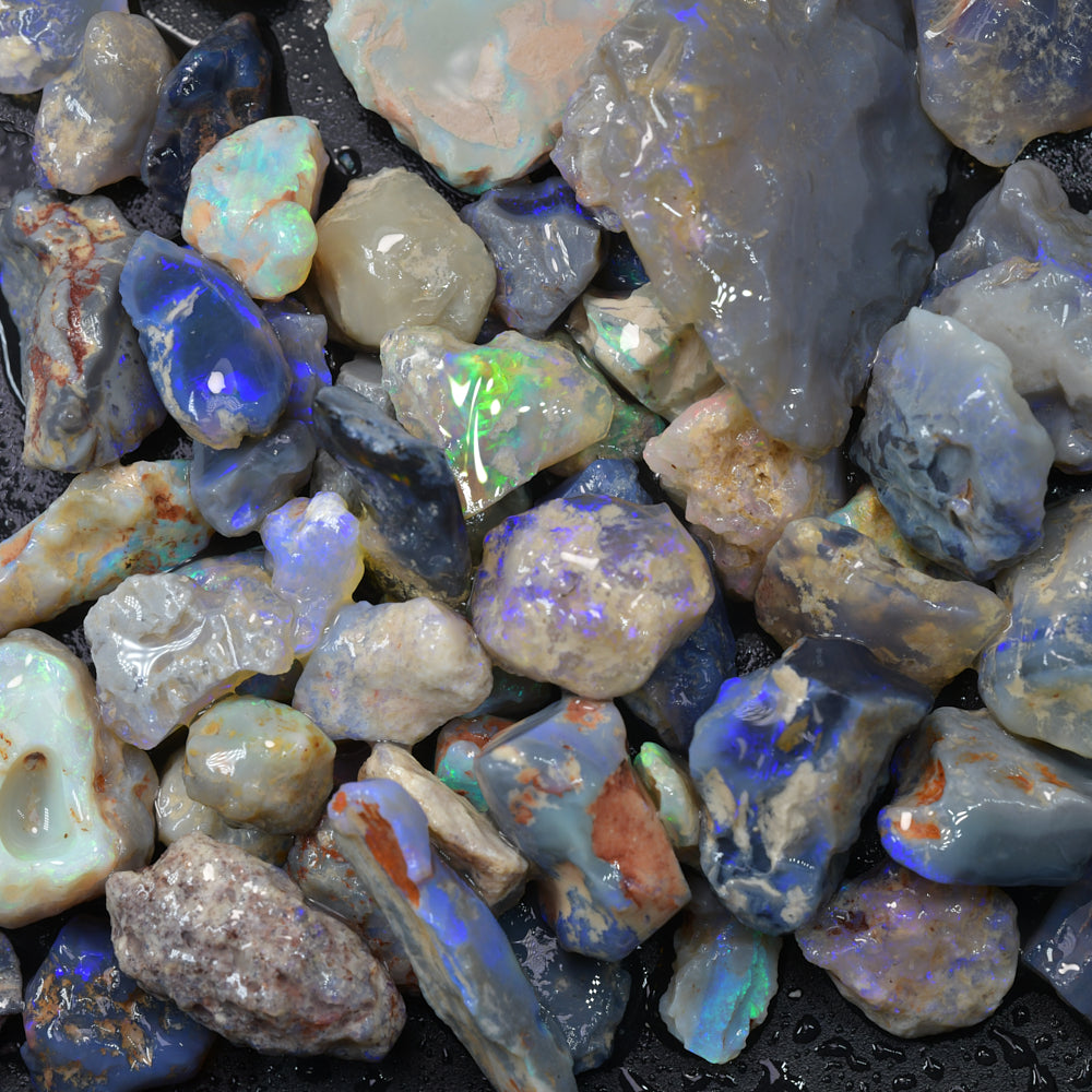 500 cts Rough Opal Parcel Lightning Ridge -Potch and Colour -Nobby