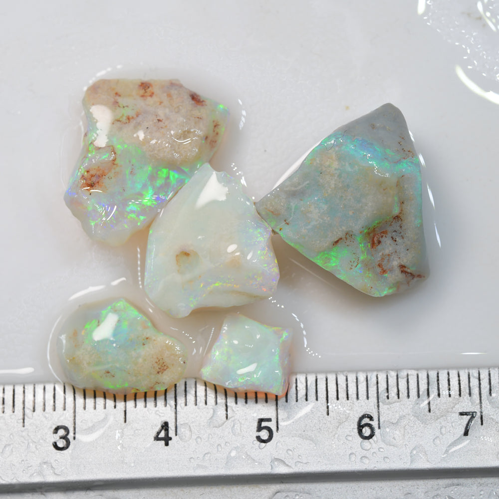 29.0 cts Rough Opal Parcel Lightning Ridge -Mine Run x5 pcs
