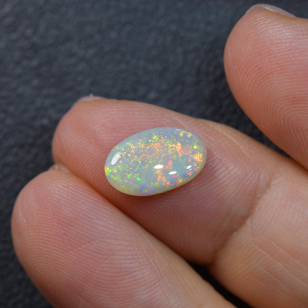 1.58 cts Light Solid Opal Stone Lightning Ridge
