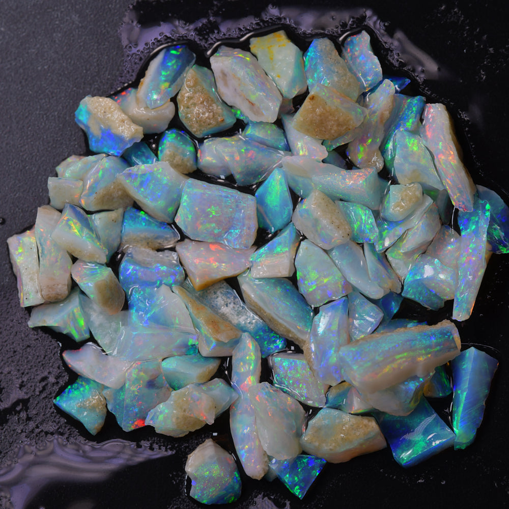 South Australian opal chips for inlay, mosaic, and lapidary work