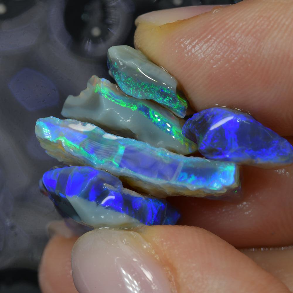 Rough opal parcel from Lightning Ridge, Australia, containing natural opal rough with potential colour and unique patterns