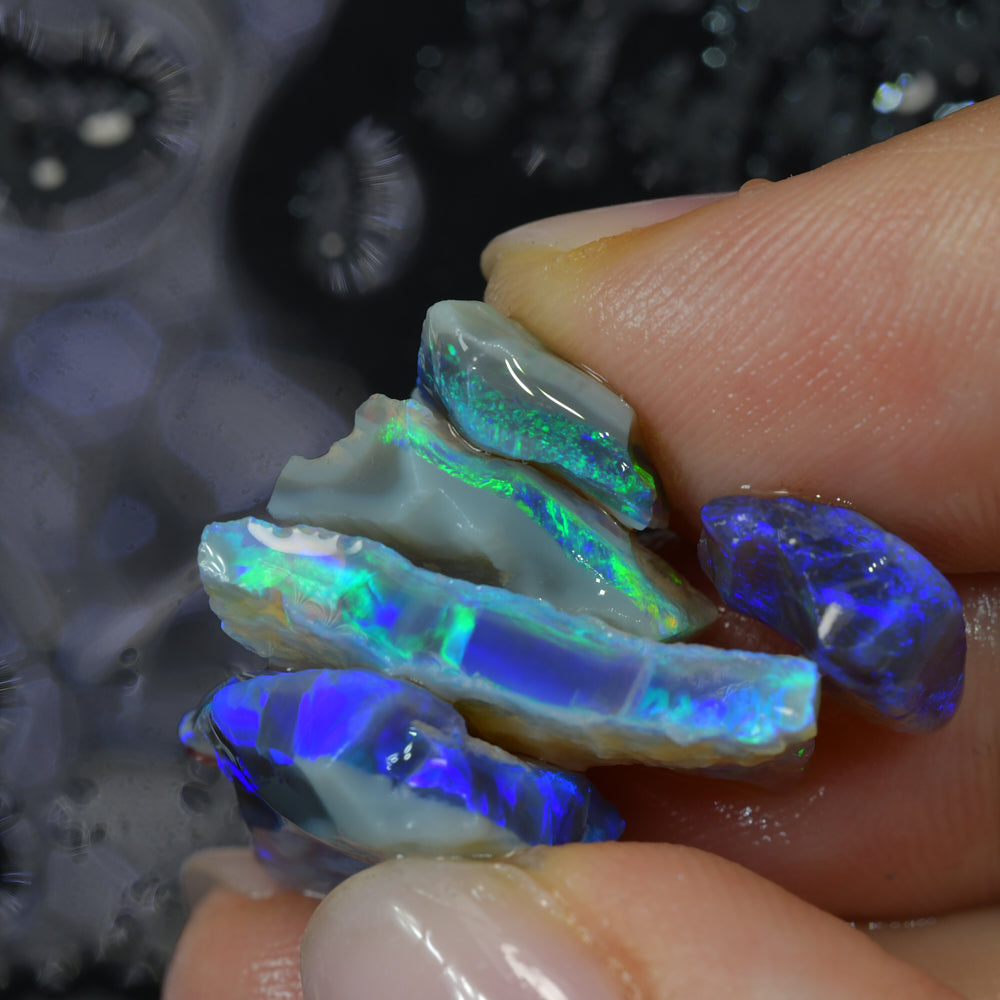 Australian Lightning Ridge rough opal parcel featuring natural opal rough suitable for cutting, polishing, lapidary work, and collecting