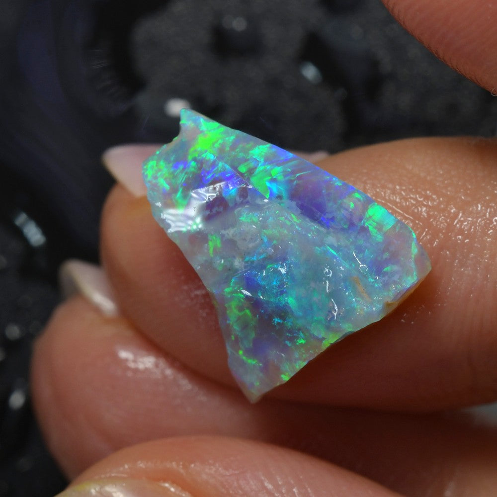 Selected rough opal from Lightning Ridge, Australia, featuring natural colour and carefully chosen opal rough material