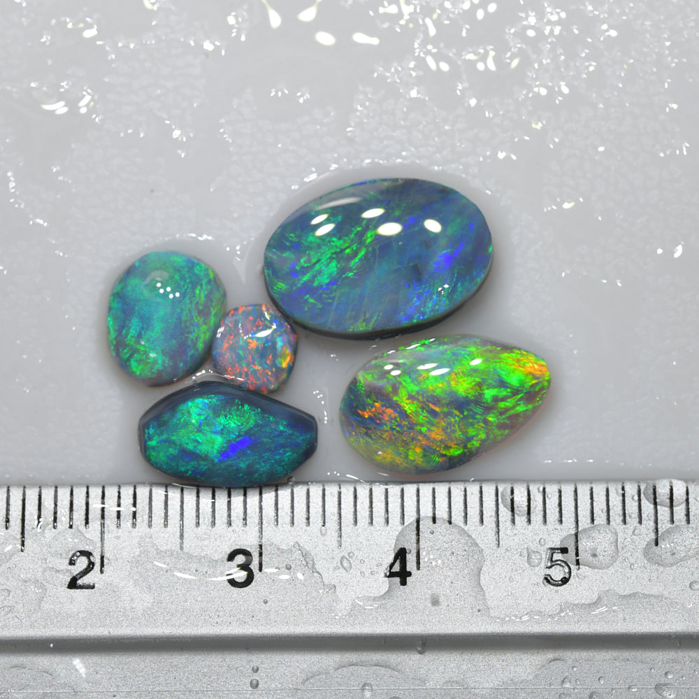 8.83 cts Gem Rough Black Opal Parcel Lightning Ridge Rubs