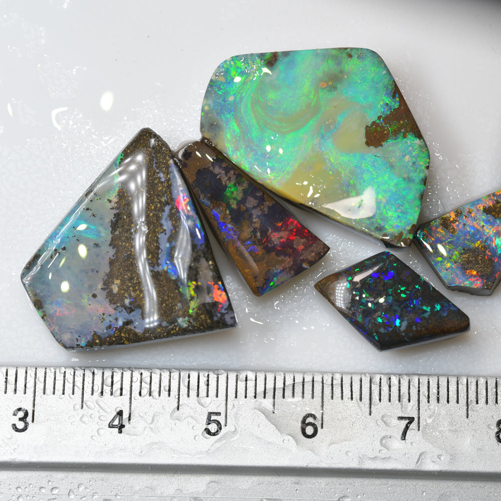 61.3 cts Boulder Opal Rough Parcel Rubs