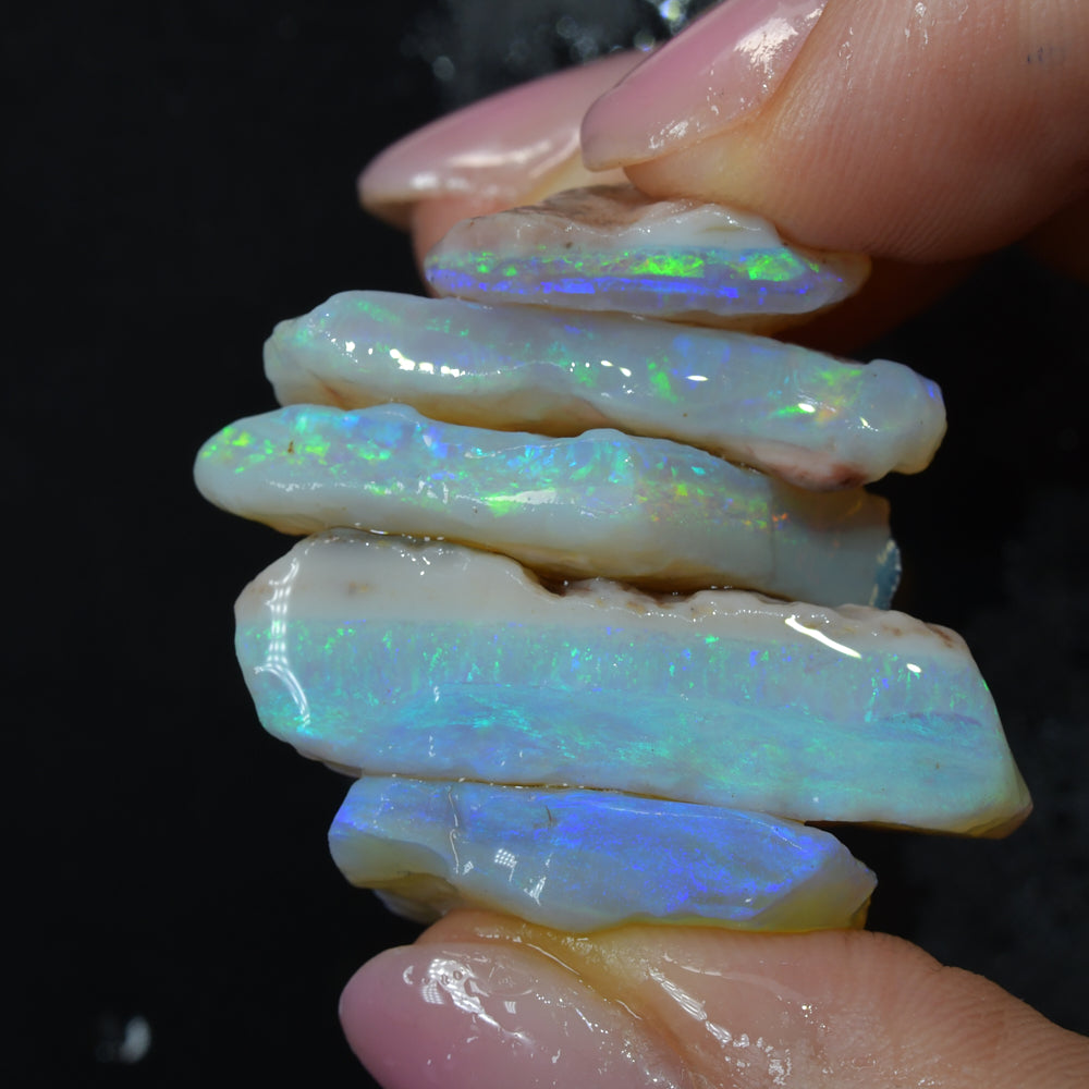 Rough opal parcel from Coober Pedy, South Australia, containing natural Australian opal rough with colour potential and unique patterns