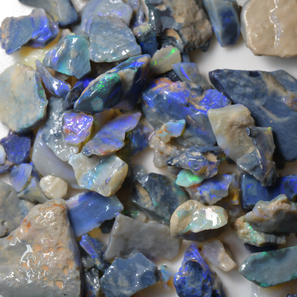 354 cts Rough Black Opal Parcel Lightning Ridge Potch and Colour