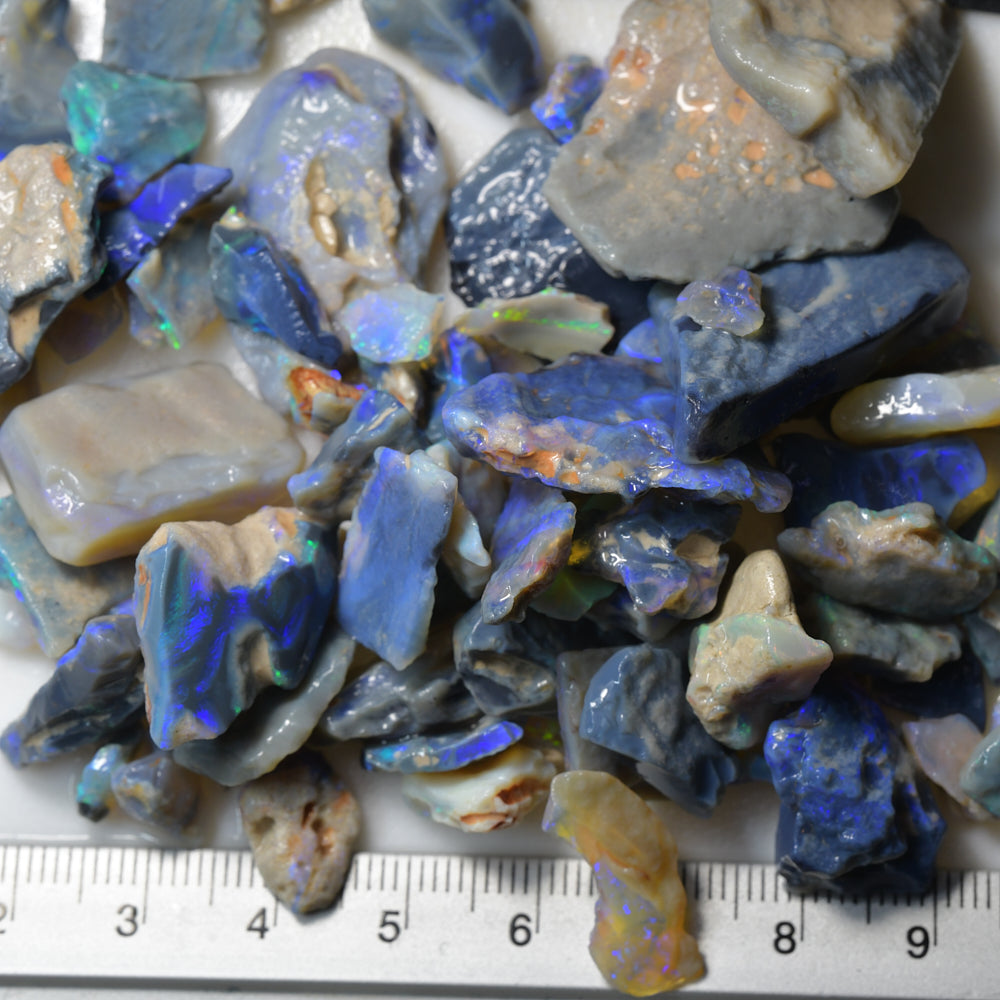 354 cts Rough Black Opal Parcel Lightning Ridge Potch and Colour