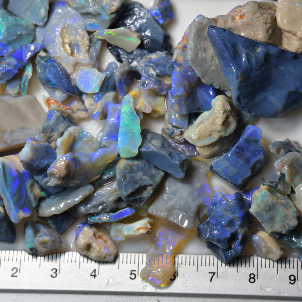 354 cts Rough Black Opal Parcel Lightning Ridge Potch and Colour