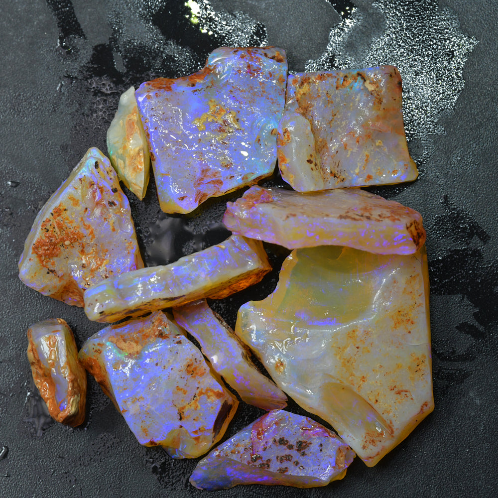 South Australian rough opal parcel containing natural opal pieces suitable for inlay work, jewelry making, and lapidary projects