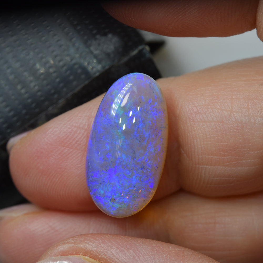 9.31 cts Dark Opal cut, not set (Lightning Ridge)