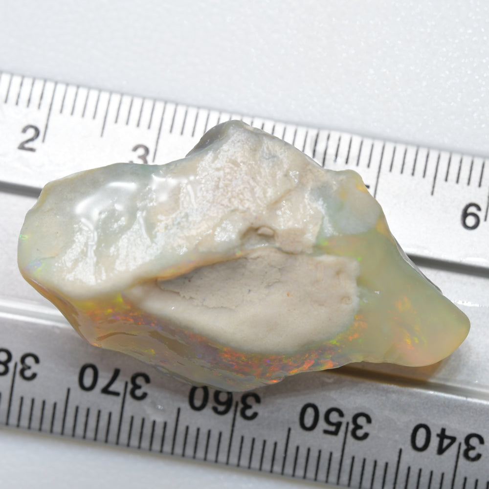 46.3 cts Rough Black Opal Lightning Ridge Carving