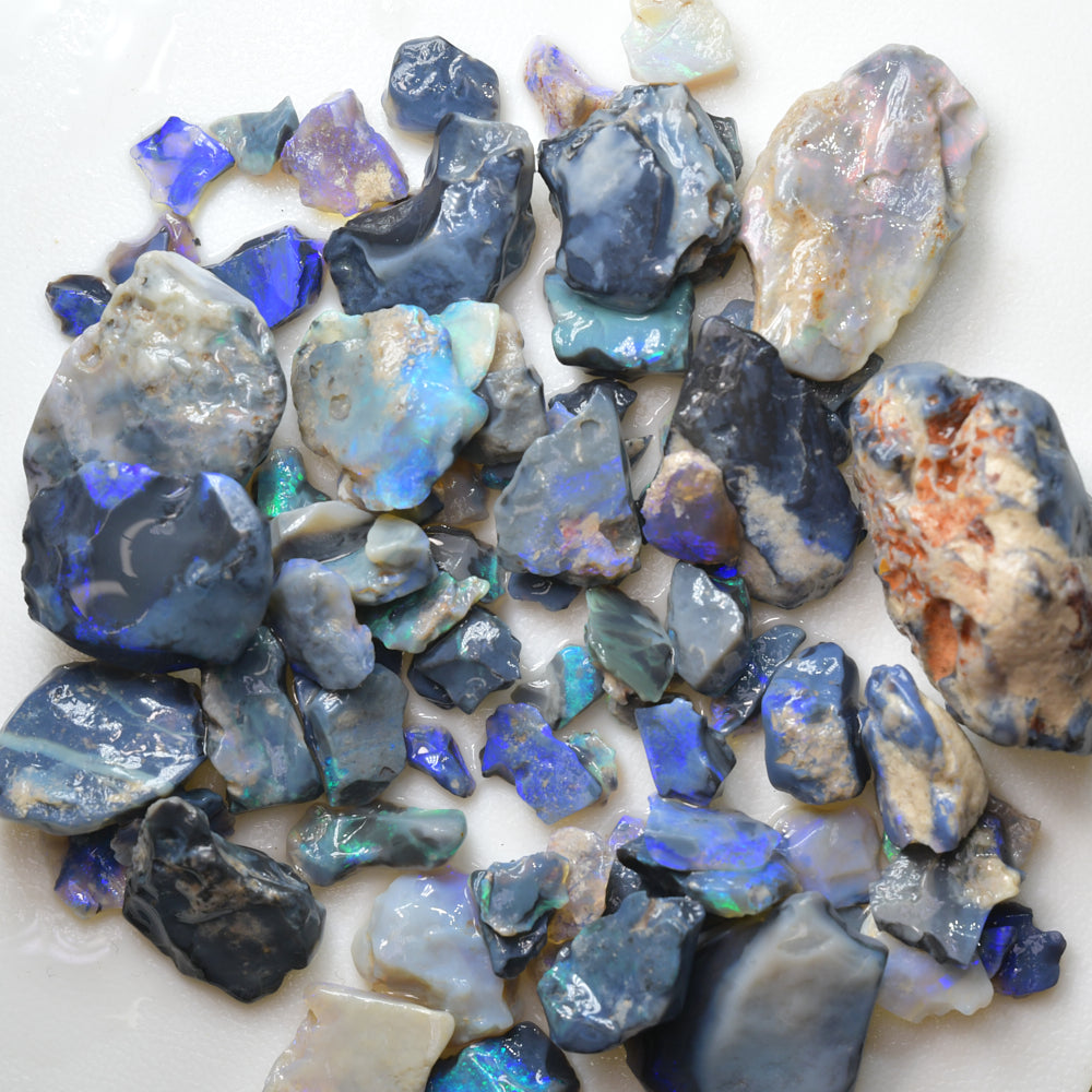 266 cts Rough Black Opal Parcel Lightning Ridge - Potch and Colour CMR