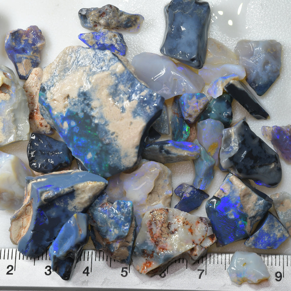 263 cts Rough Black Opal Parcel Lightning Ridge - Potch and Colour CMR