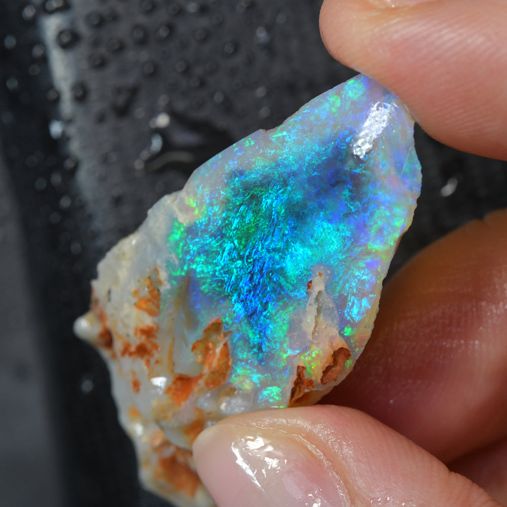 38.5 cts Lightning Ridge Rough Black Opal Rub | Natural Australian Gem Opal