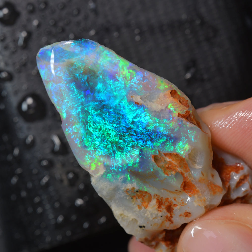 38.5 cts Lightning Ridge Rough Black Opal Rub | Natural Australian Gem Opal