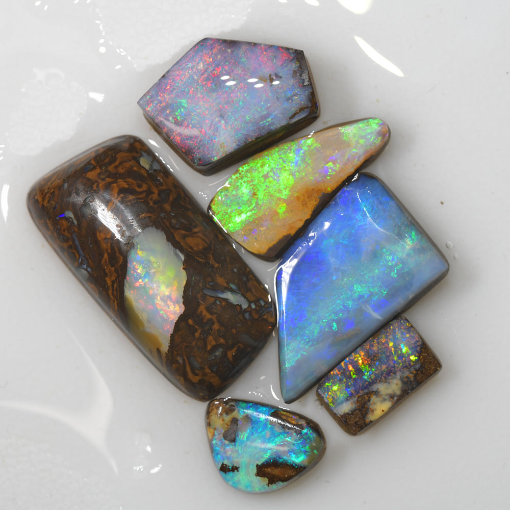 45.6 cts Boulder Opal Rough Parcel Rubs