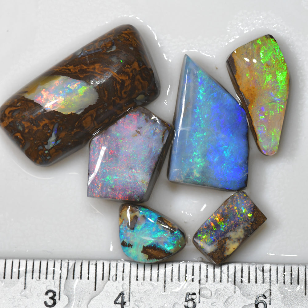 45.6 cts Boulder Opal Rough Parcel Rubs