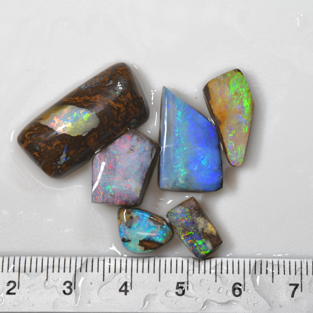 45.6 cts Boulder Opal Rough Parcel Rubs