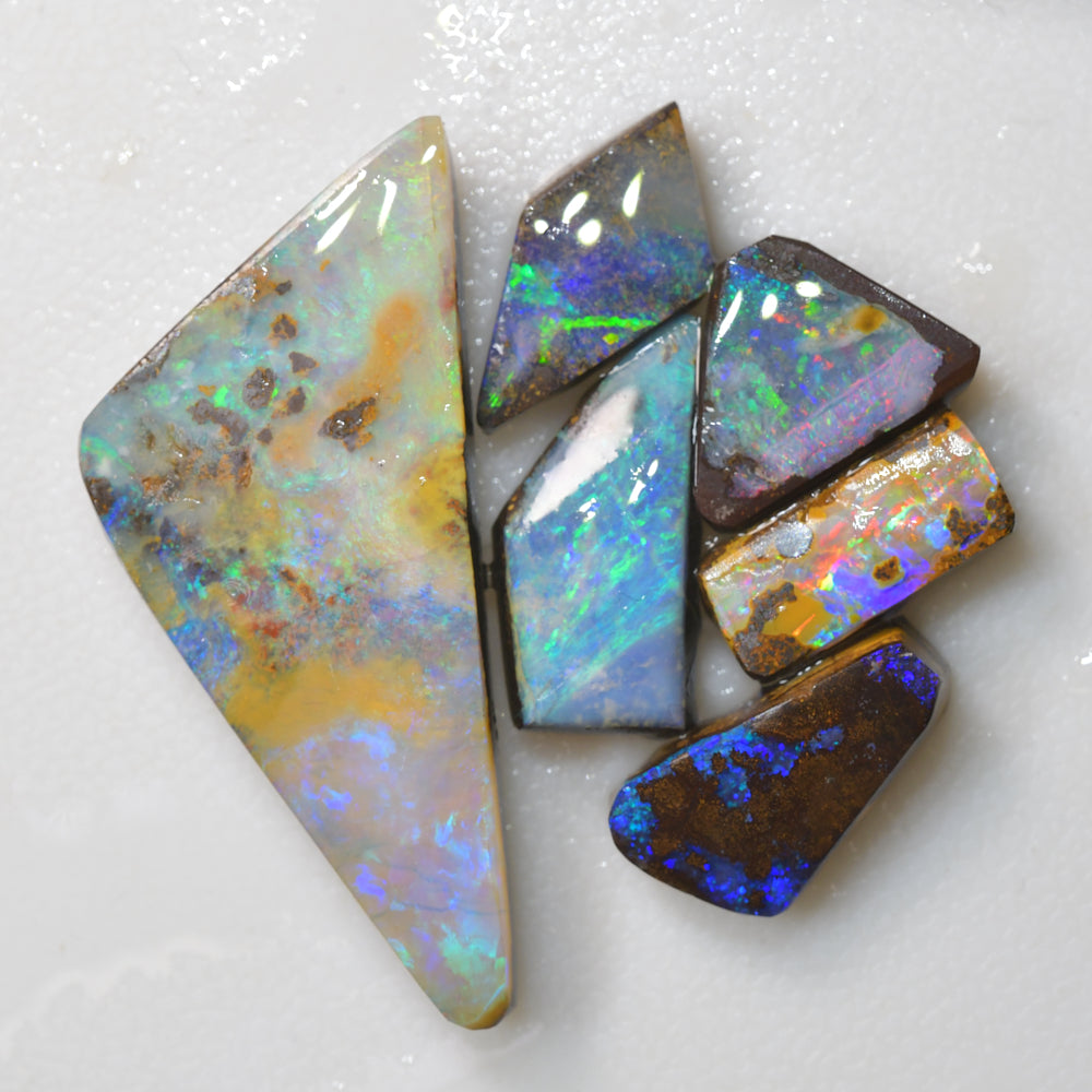 47.6 cts Boulder Opal Rough Parcel Rubs