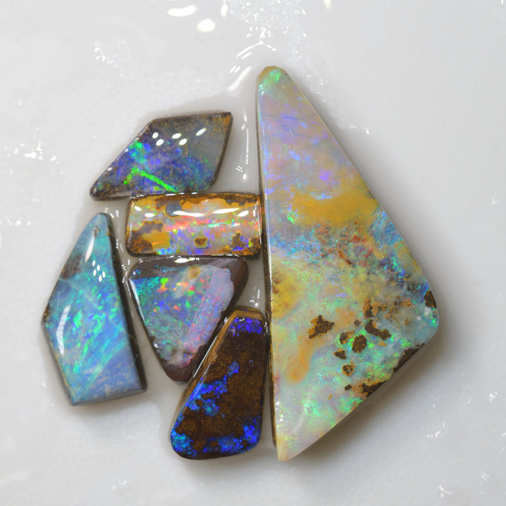 47.6 cts Boulder Opal Rough Parcel Rubs