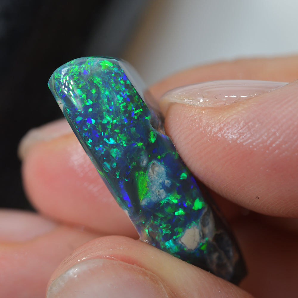 14.38 cts Rough Black Opal Lightning Ridge