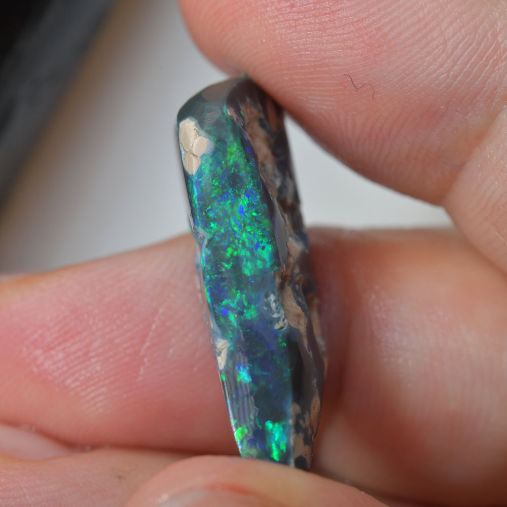 14.38 cts Rough Black Opal Lightning Ridge