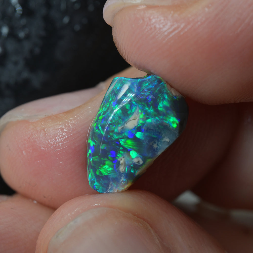 4.23 cts Rough Black Opal Lightning Ridge