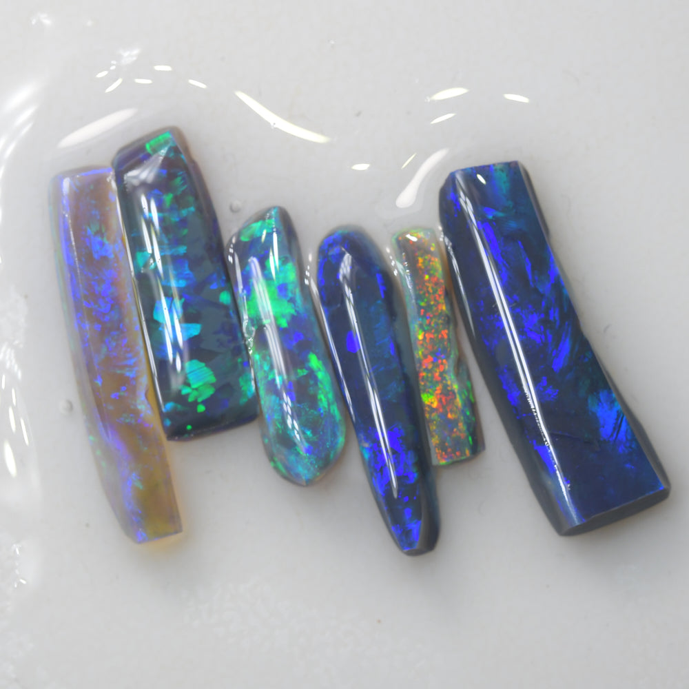 12.98 cts Gem Rough Black Opal Parcel Lightning Ridge Rubs