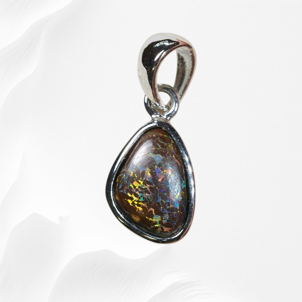 1.2 g  Boulder Opal with Silver Pendant : L 20.2 mm