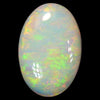 2.36 cts multicolour opal stone from Lightning Ridge, featuring a low dome and vibrant colors.