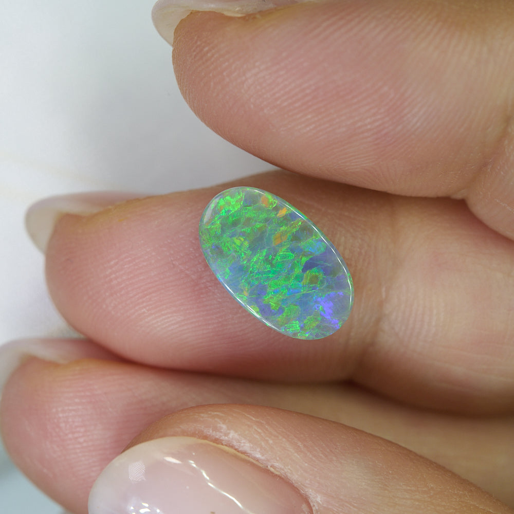 2.85 cts Dark Opal cut, not set (Lightning Ridge)