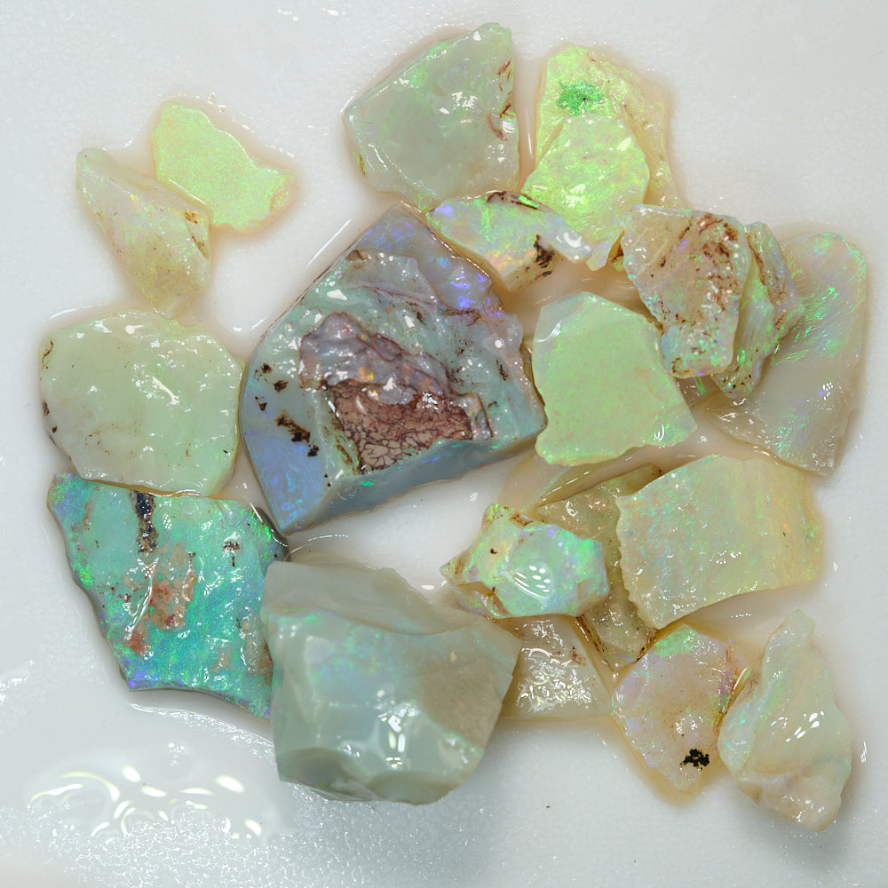 130 cts Rough Opal Lightning Ridge - Seam Opal 21 pcs