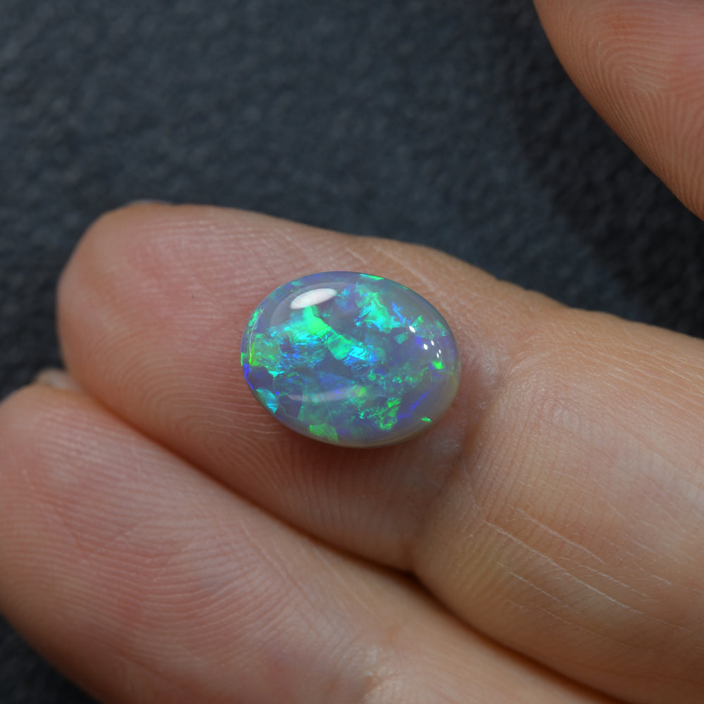 2.25 cts Dark Opal cut, not set (Lightning Ridge)