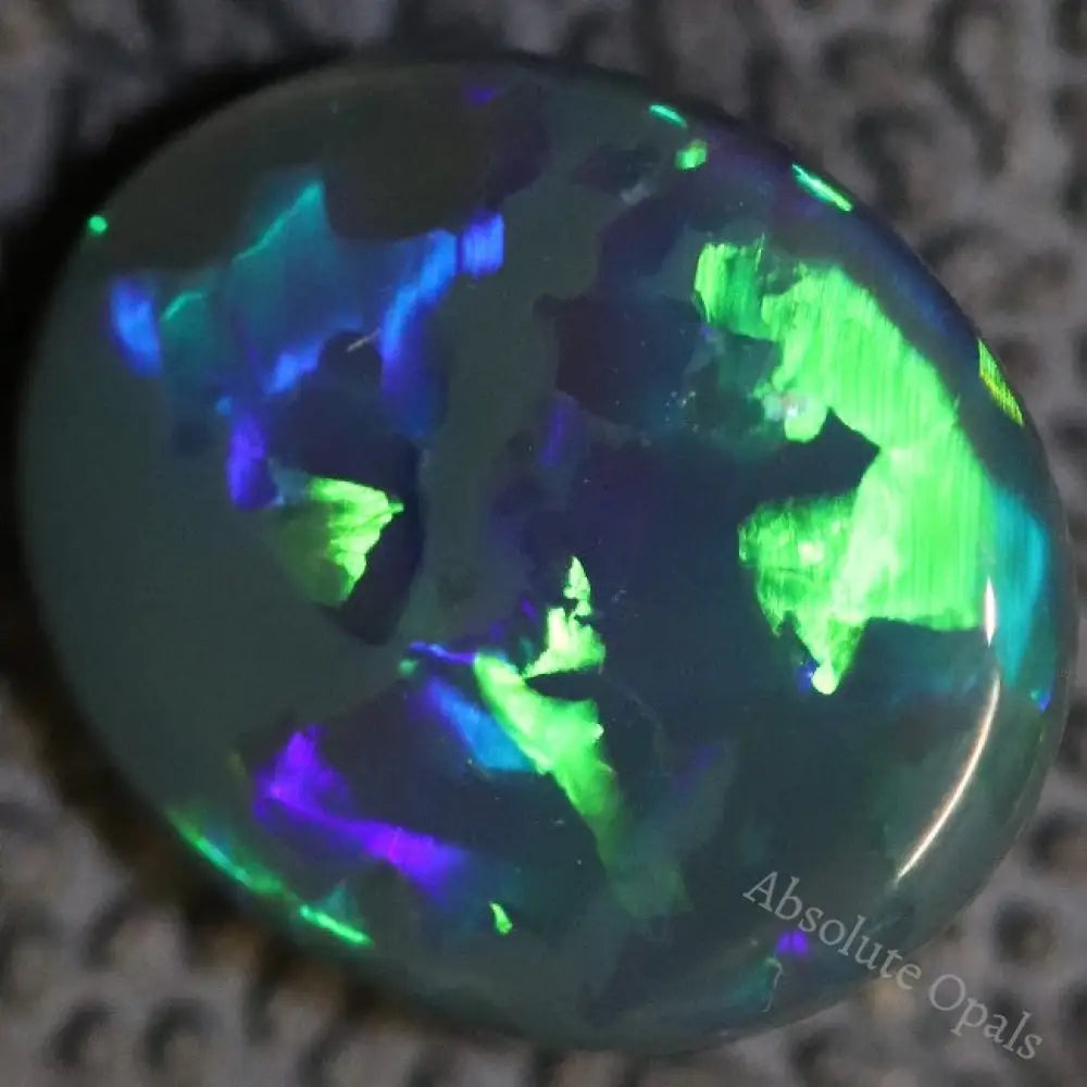 Australian Black Opal Lightning Ridge Solid Gem Stone Cabochon 1.5 Cts