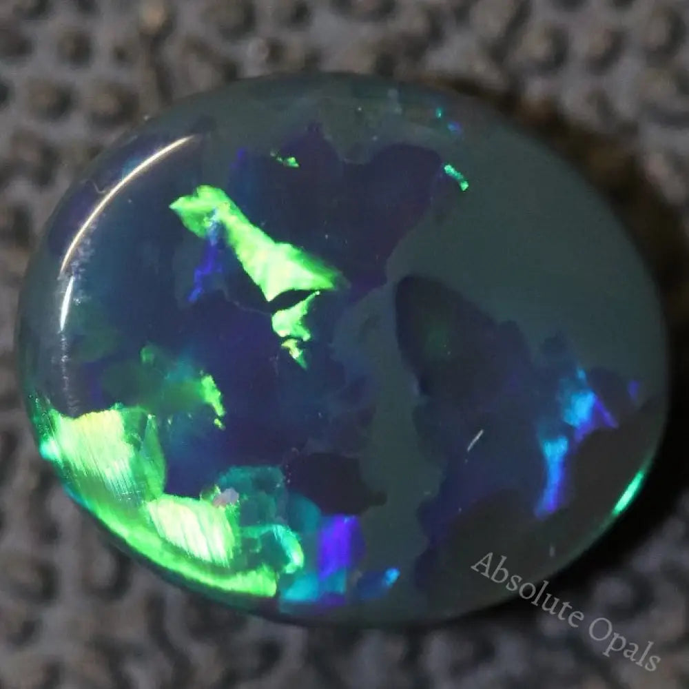 Australian Black Opal Lightning Ridge Solid Gem Stone Cabochon 1.5 Cts