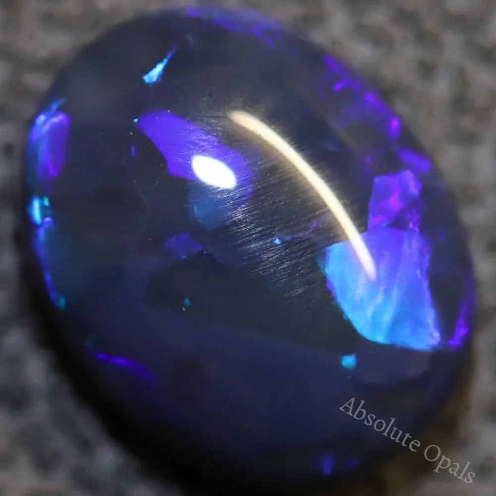Australian Black Opal Lightning Ridge Solid Gem Stone Cabochon 3.93 Cts