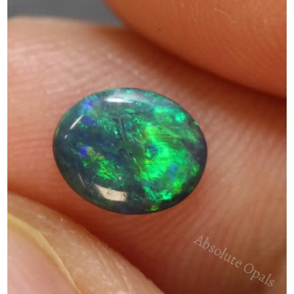 Australian Black Opal Lightning Ridge Solid Loose Stone Cabochon 0.80 Cts