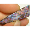 Australian Boulder Opal – Red Multi Color Fire Solid Cut 24.1Ct 38.7Mm Boulder Opal
