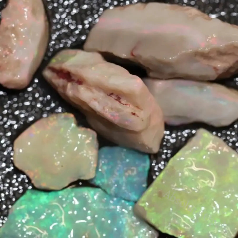 Australian Lightning Ridge Opal Solid Rough 8Pcs Parcel 75.72 Cts