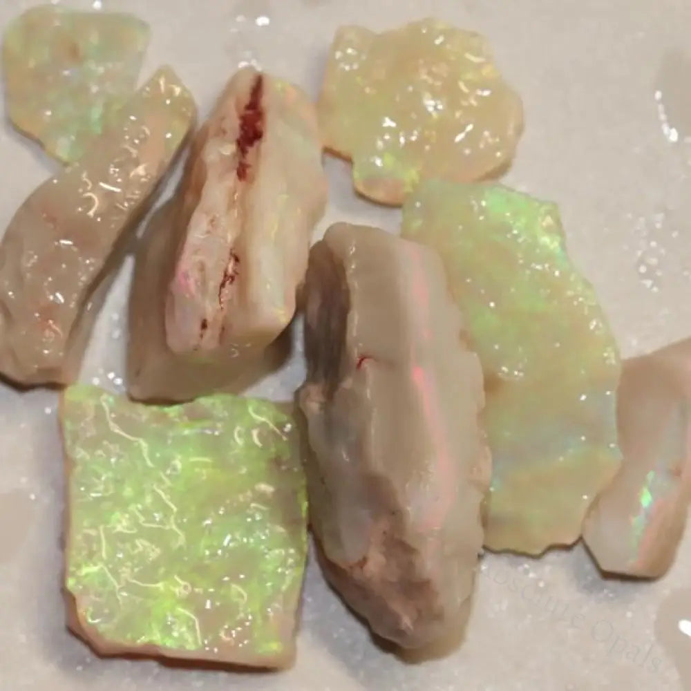 Australian Lightning Ridge Opal Solid Rough 8Pcs Parcel 75.72 Cts