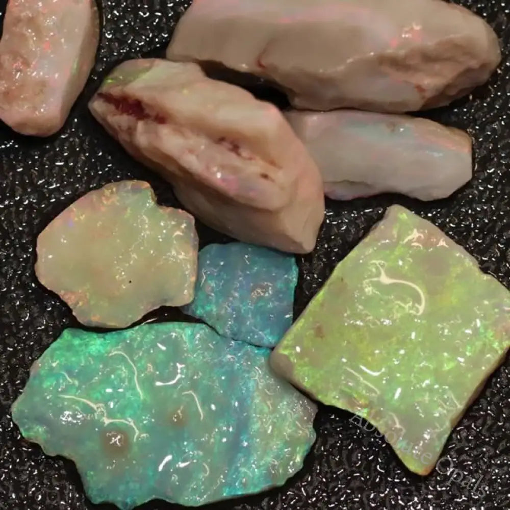 Australian Lightning Ridge Opal Solid Rough 8Pcs Parcel 75.72 Cts