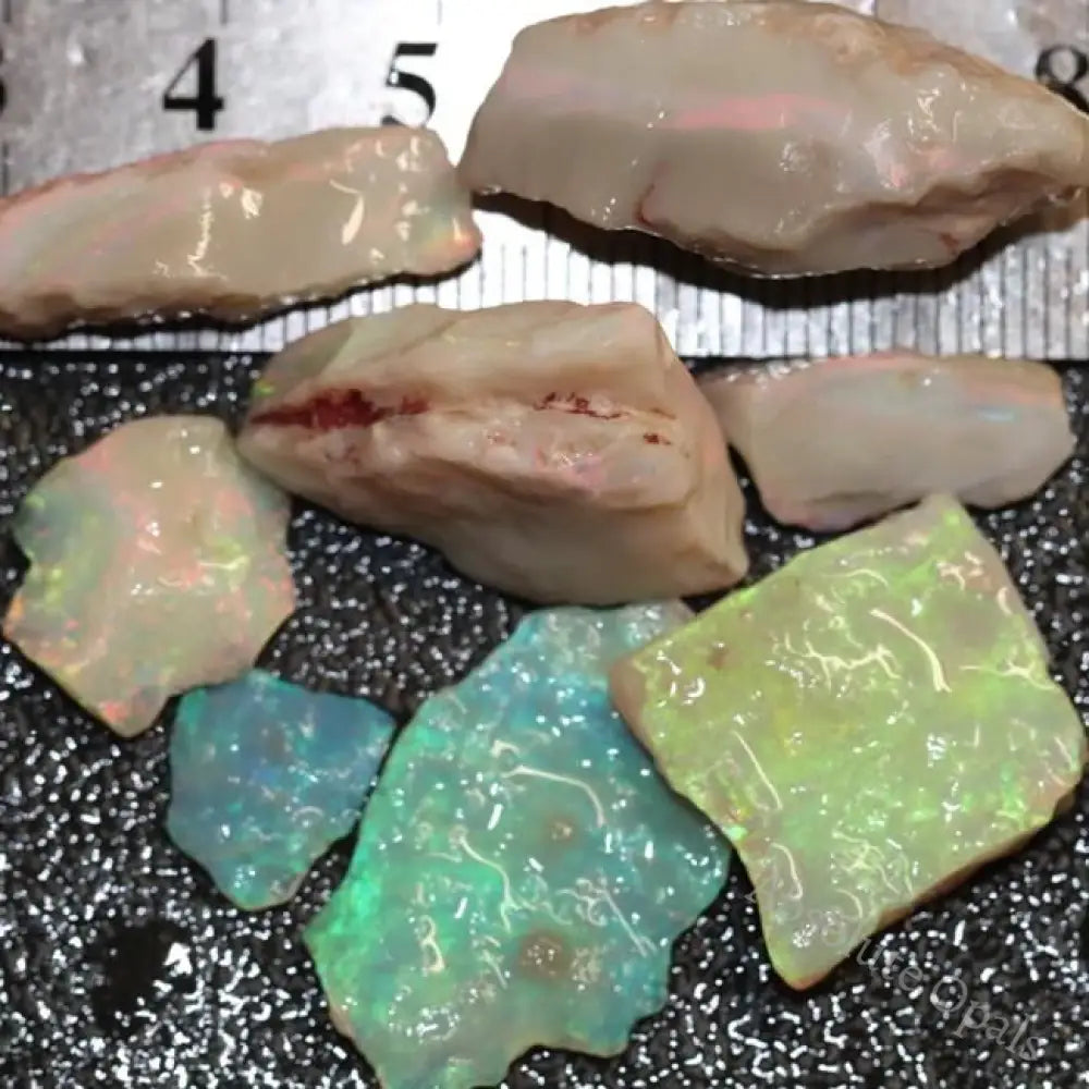 Australian Lightning Ridge Opal Solid Rough 8Pcs Parcel 75.72 Cts