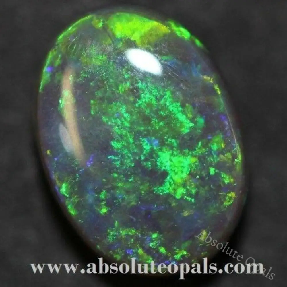 Semi-black opal from Lightning Ridge, 1.93 carats, green gem color.