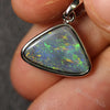 Australian Lightning Ridge Solid Opal Pendant Silver L21.2 Mm 1.69G Jewellery