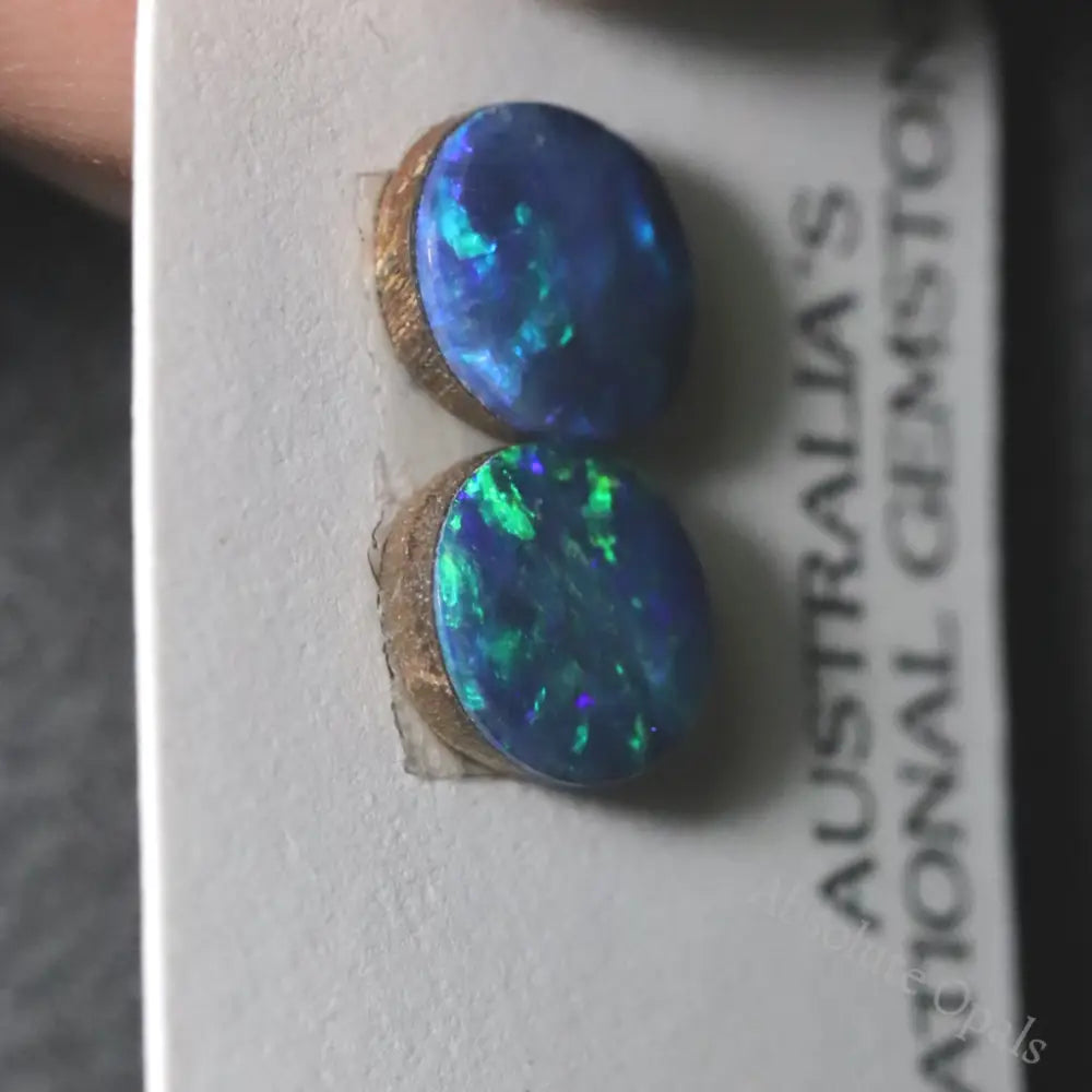 Australian Opal Doublet Stone 2Pcs 2.56 Cts 9X7
