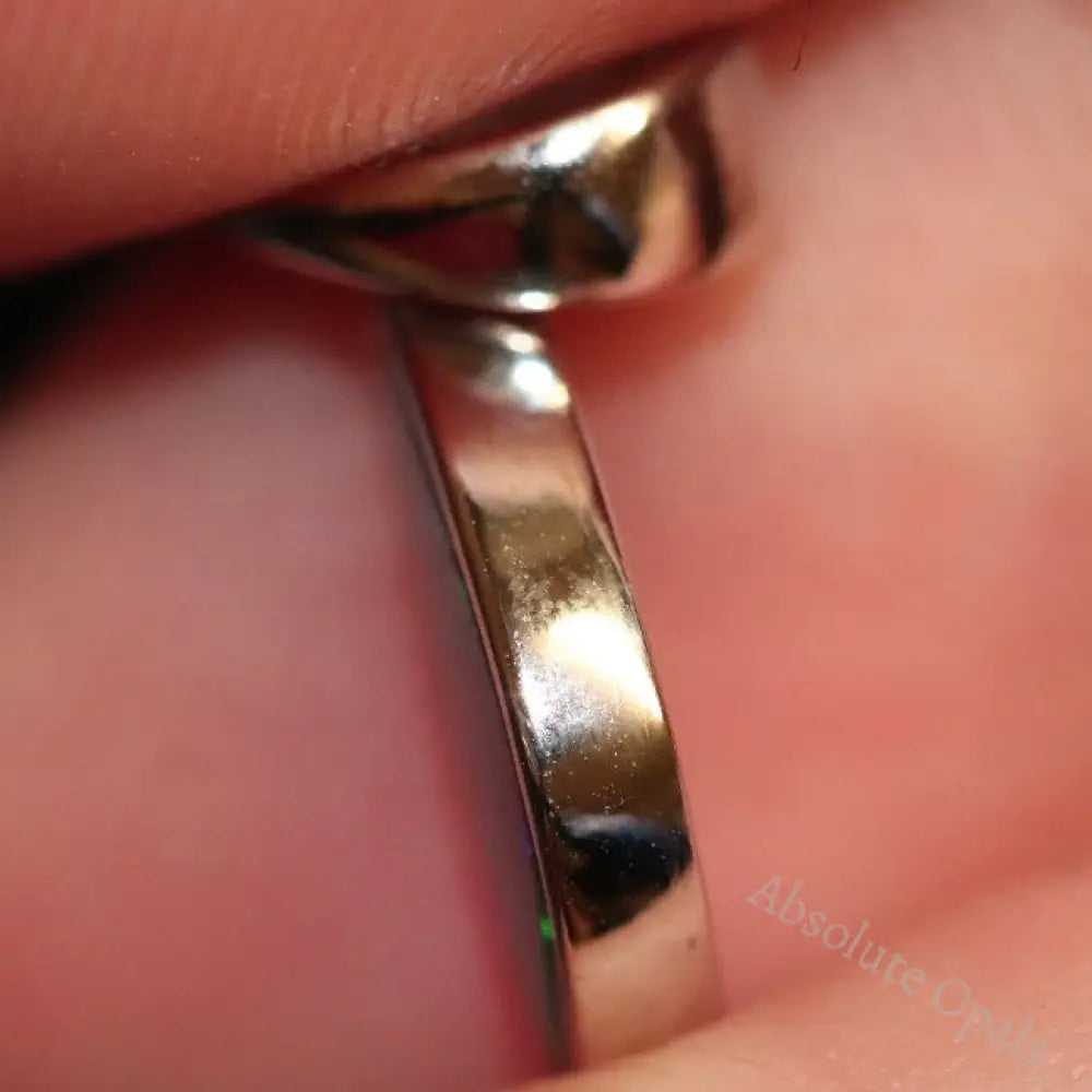 Australian Opal Jewellery Doublet 925 Silver Pendant 0.95G 19.6 Mm