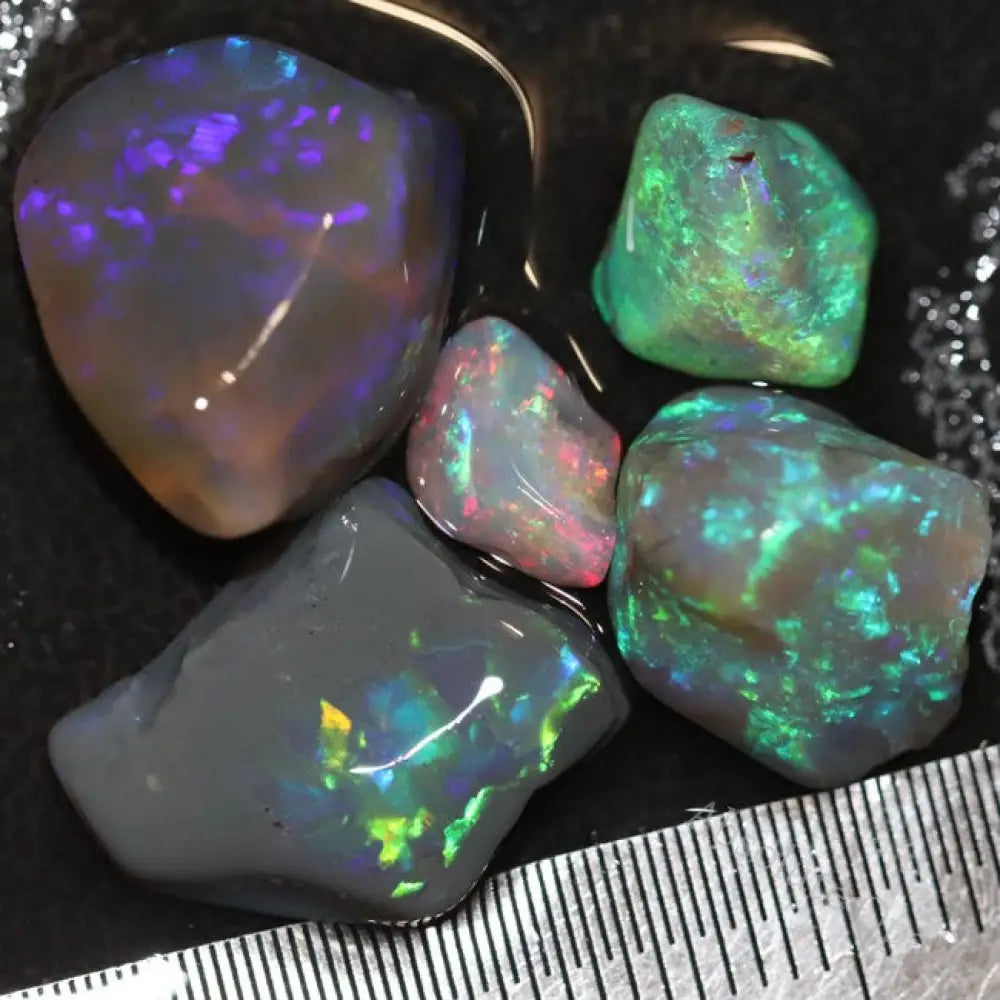 Australian Solid Semi-Black Opal Rough Nobby Lightning Ridge Parcel 26.4 Cts