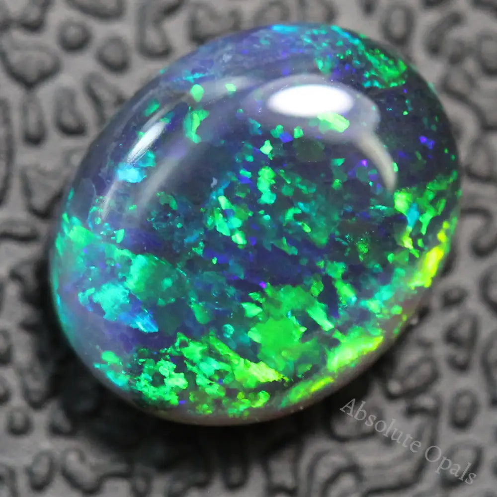 Black Opal Lightning Ridge Australian Solid Loose Stone Cabochon 1.40 Ct